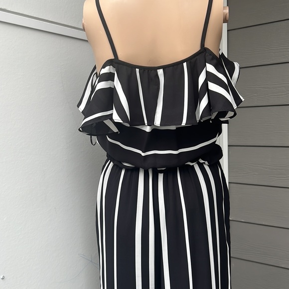 Elegant sexy black and white jumpsuit size 4 - Picture 4 of 5
